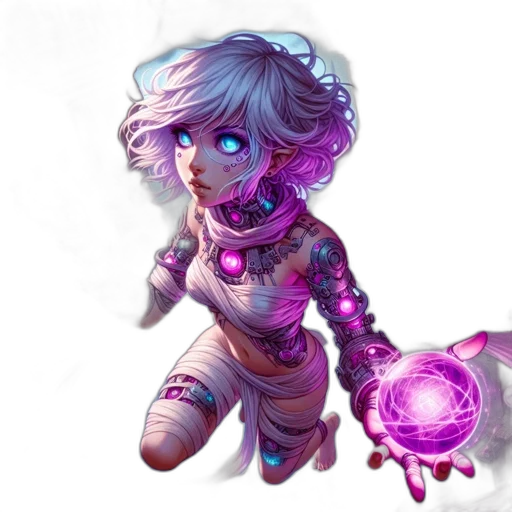 staff, creature, fantasy art, concept art transparent PNG cut-out