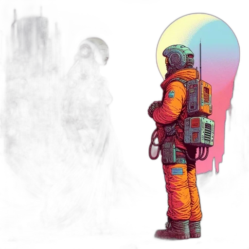 robot, jacket, creature, mask transparent PNG cut-out
