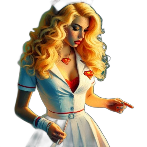 dress, staff, concept art, comic book art transparent PNG cut-out