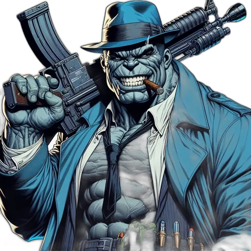 comic book art, concept art, imposing, figure transparent PNG cut-out