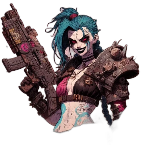 weapon, concept art, cyberpunk, comic book art transparent PNG cut-out