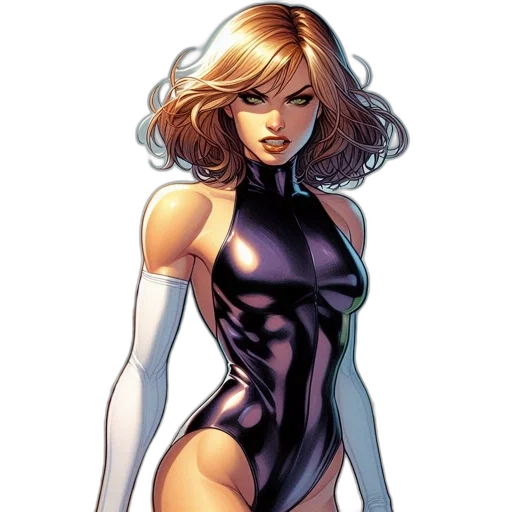 comic book art, concept art, cartoon, determined transparent PNG cut-out