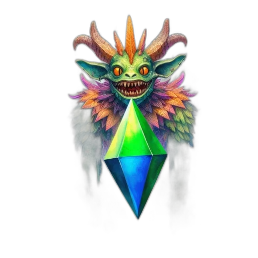 mask, jewelry, dragon, creature transparent PNG cut-out