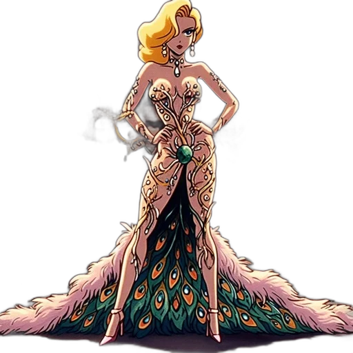 dress, jewelry, comic book art, concept art transparent PNG cut-out