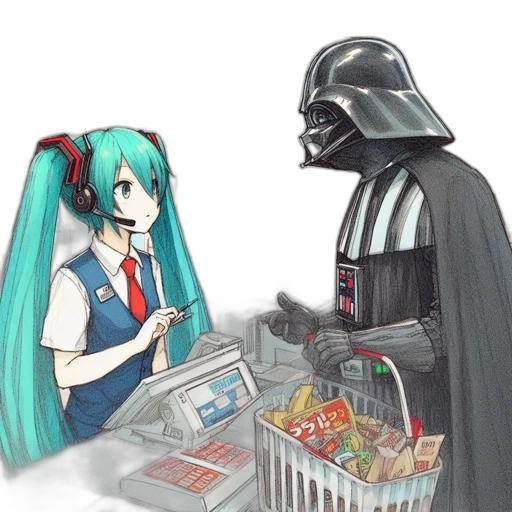 food, robot, weapon, vaporwave transparent PNG cut-out