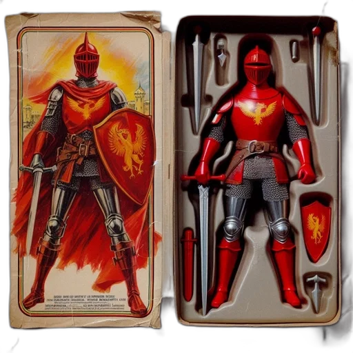 concept art, red, knight, action transparent PNG cut-out