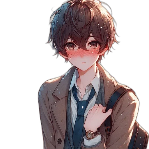 jacket, face, mask, staff transparent PNG cut-out