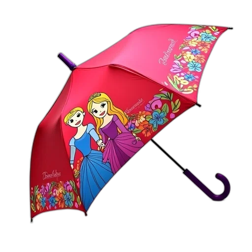 umbrella, staff, 3d render, photorealistic transparent PNG cut-out