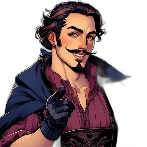 face, staff, fantasy art, comic book art transparent PNG cut-out
