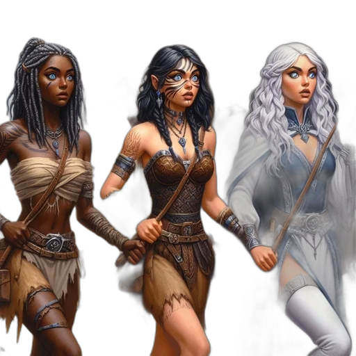 fantasy art, concept art, comic book art, pixel art transparent PNG cut-out