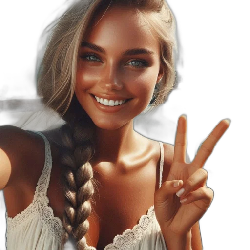 face, jewelry, hair, dress transparent PNG cut-out