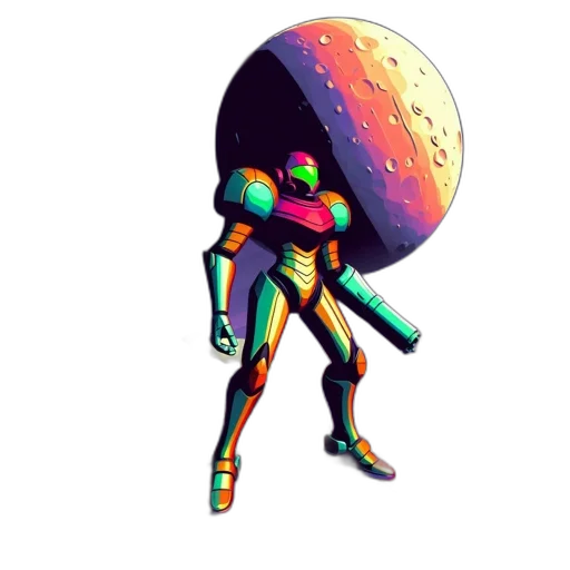 robot, staff, jacket, creature transparent PNG cut-out