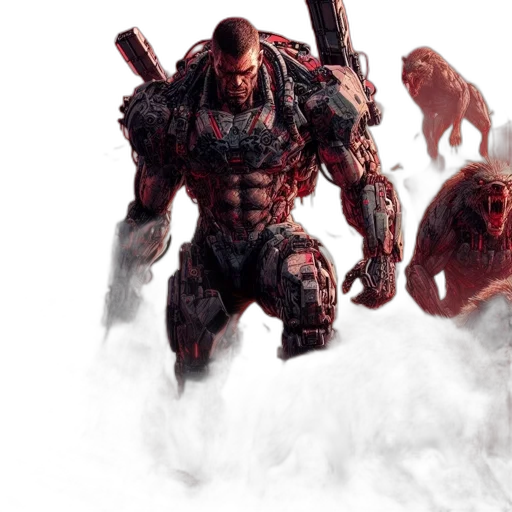 concept art, fantasy art, 3d render, comic book art transparent PNG cut-out