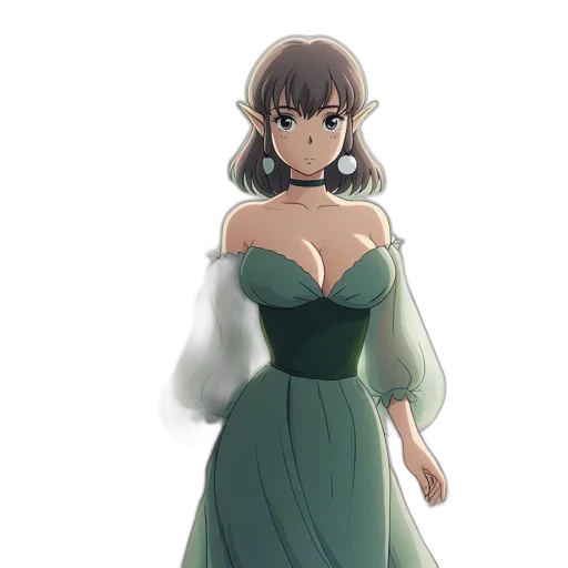 dress, crown, flower, jewelry transparent PNG cut-out