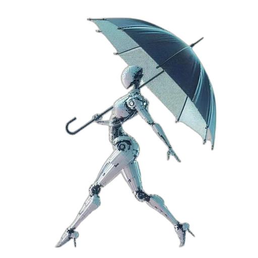 umbrella, robot, weapon, sword transparent PNG cut-out