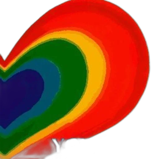 vibrant, rainbow, heart, text transparent PNG cut-out