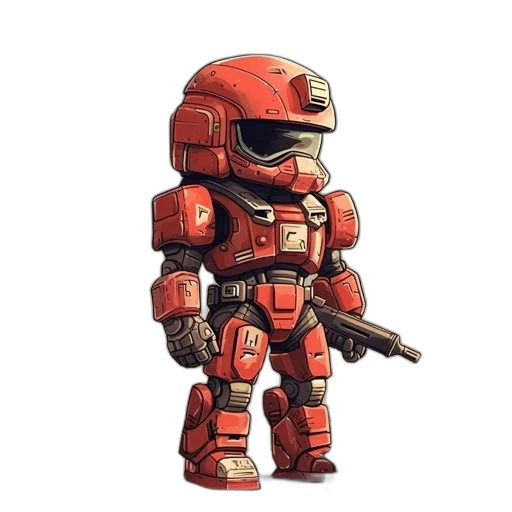 robot, weapon, concept art, pixel art transparent PNG cut-out