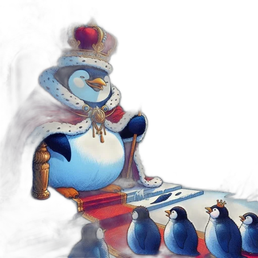 crown, robot, staff, concept art transparent PNG cut-out