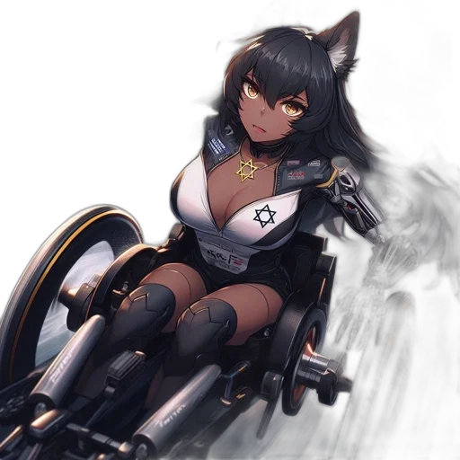 weapon, robot, staff, fantasy art transparent PNG cut-out