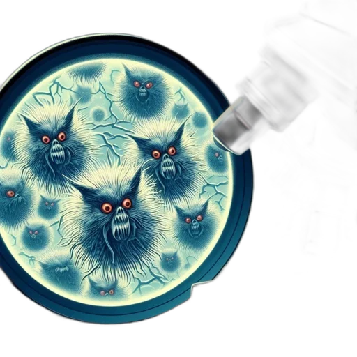 microscope, displays, magnified, view transparent PNG cut-out