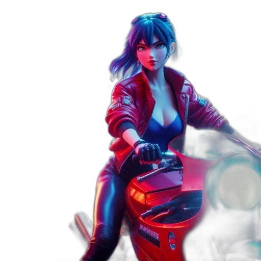 jacket, concept art, comic book art, cyberpunk transparent PNG cut-out