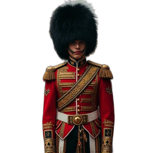 jacket, staff, crown, face transparent PNG cut-out