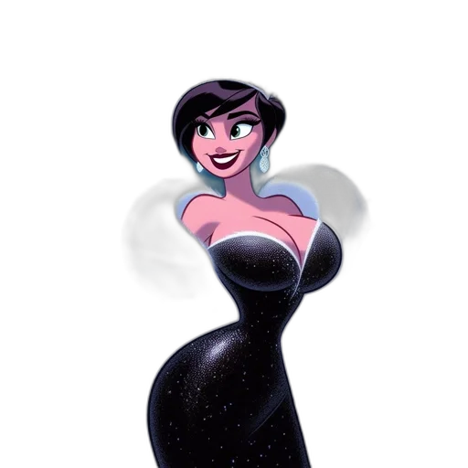 dress, cartoon, concept art, 3d render transparent PNG cut-out