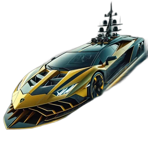 car, weapon, concept art, 3d render transparent PNG cut-out