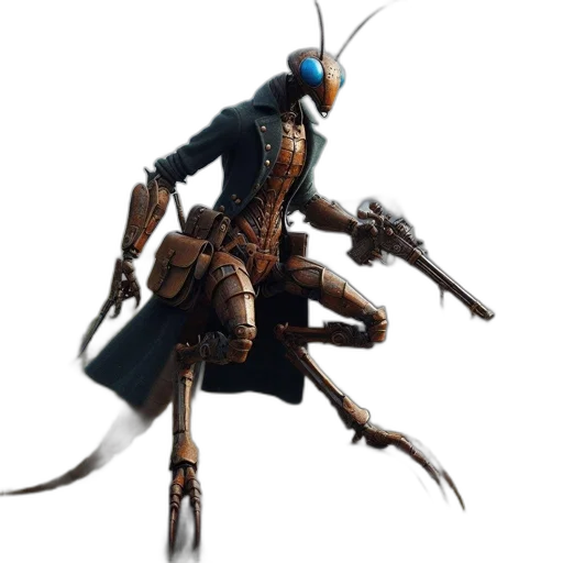 robot, weapon, creature, dragon transparent PNG cut-out