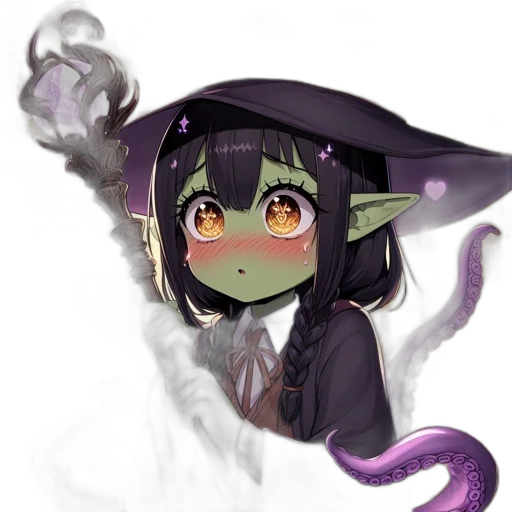 staff, creature, hat, dragon transparent PNG cut-out