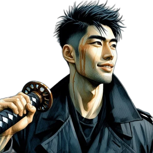 staff, face, concept art, comic book art transparent PNG cut-out
