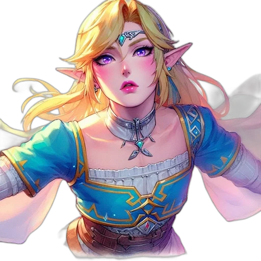 face, dress, staff, dragon transparent PNG cut-out