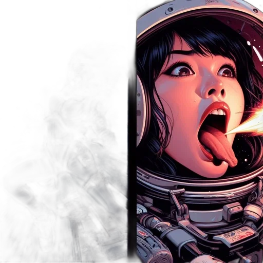 comic book art, concept art, cyberpunk, photorealistic transparent PNG cut-out