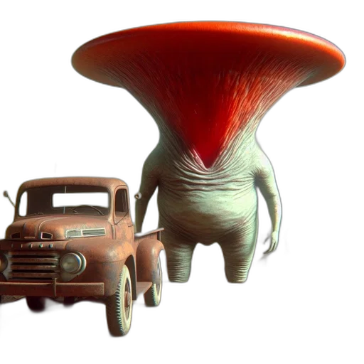 car, hat, creature, animal transparent PNG cut-out