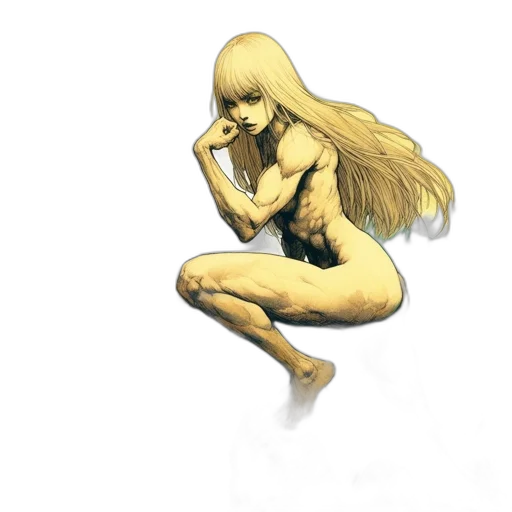 hair, creature, dress, concept art transparent PNG cut-out