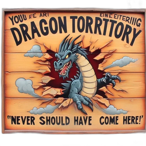 dragon, fantasy art, concept art, wooden transparent PNG cut-out