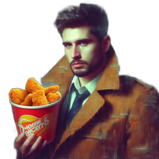 jacket, food, photorealistic, concept art transparent PNG cut-out