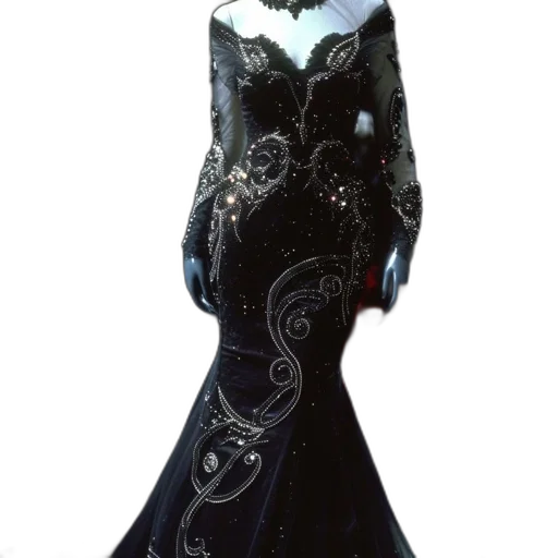 dress, jewelry, concept art, 3d render transparent PNG cut-out