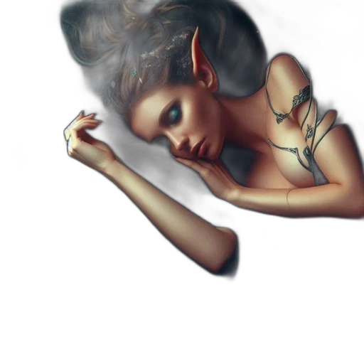 dragon, hair, face, mask transparent PNG cut-out