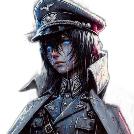 hat, jacket, face, staff transparent PNG cut-out