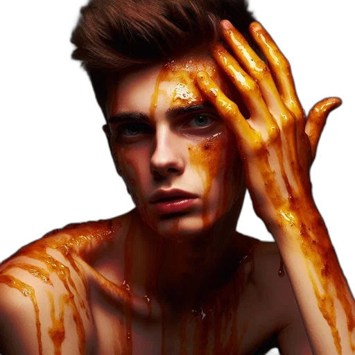 food, face, photorealistic, oil painting transparent PNG cut-out