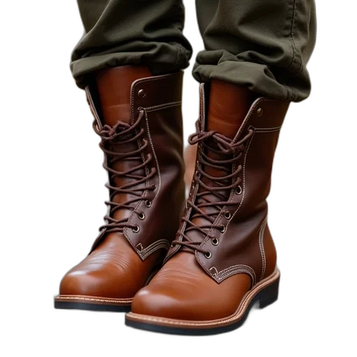 shoes, 3d render, photorealistic, earth tones transparent PNG cut-out