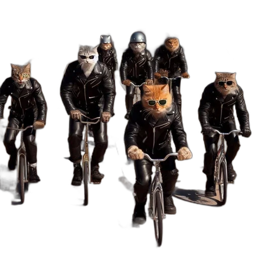 mask, concept art, 3d render, cats transparent PNG cut-out