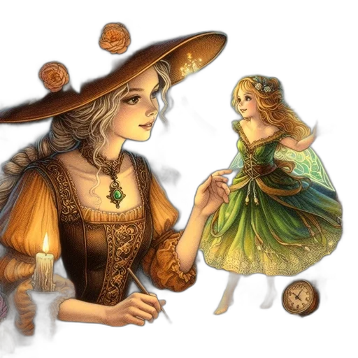 dress, fantasy art, concept art, watercolor transparent PNG cut-out