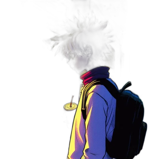 jacket, staff, mask, robot transparent PNG cut-out