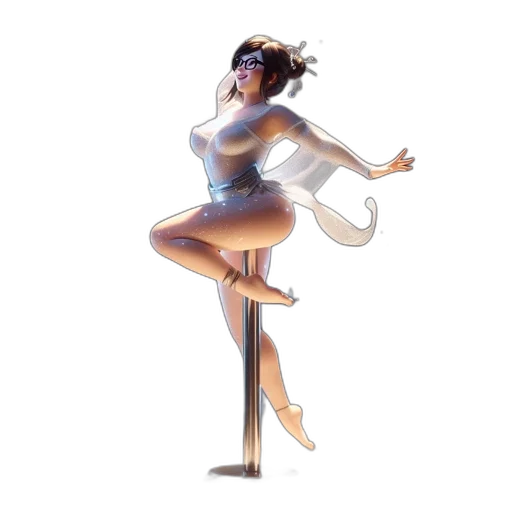 staff, dress, concept art, 3d render transparent PNG cut-out