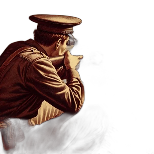 hat, staff, face, jacket transparent PNG cut-out