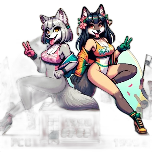 concept art, pixel art, cyberpunk, fantasy art transparent PNG cut-out