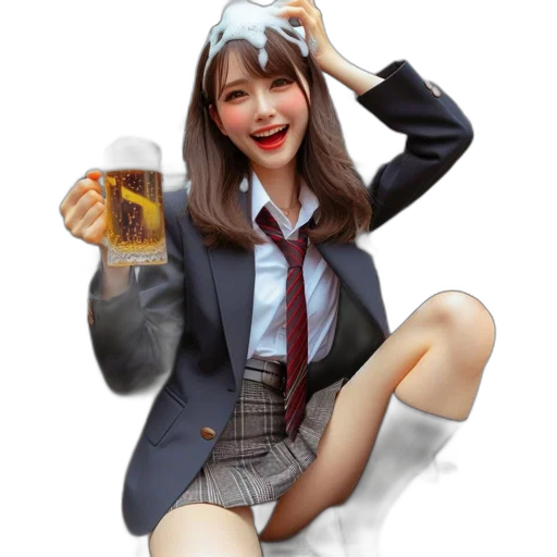 jacket, photorealistic, 3d render, anime transparent PNG cut-out
