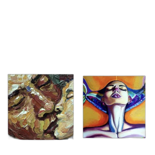 jewelry, food, face, oil painting transparent PNG cut-out